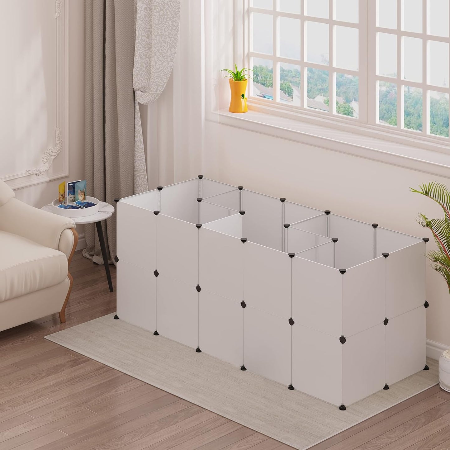 EUGAD Enclos pour lapin - enclos pour petits animaux - 175x75x35cm