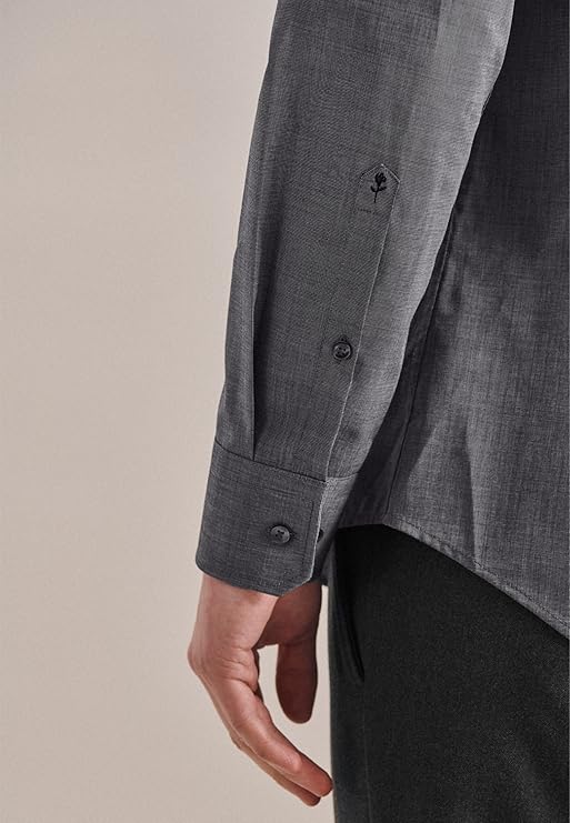 seidensticker Seidensticker Chemise d'affaires masculine cintrée - Taille 40 - Gris