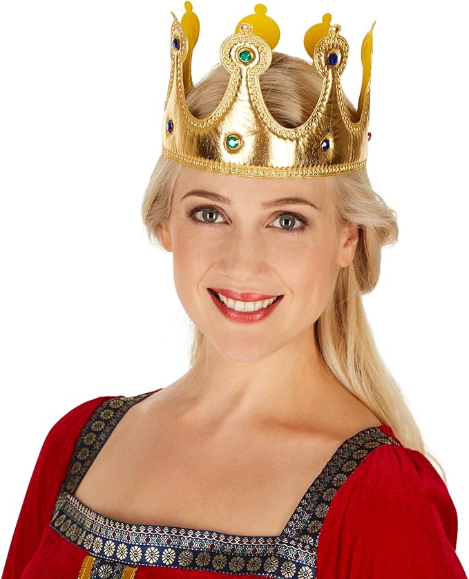 TecTake Costume de reine - femmes - XL - velours rouge avec couronne