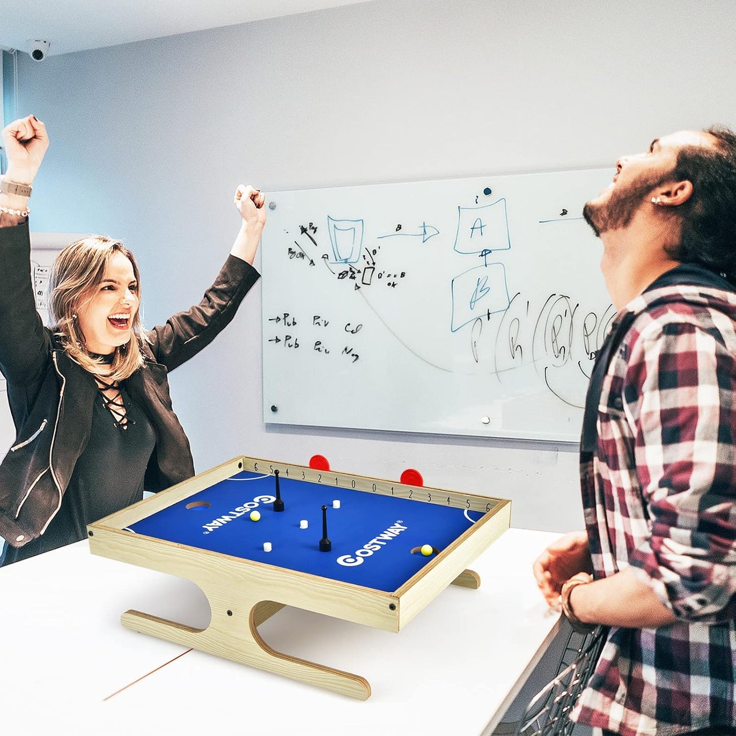 Jeu de table magnétique - football de table et air hockey