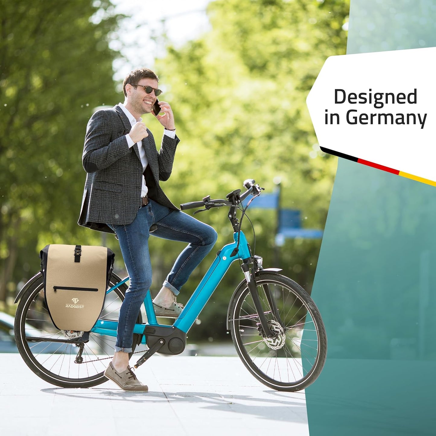 RADGEIST sacoche de vélo pour porte-bagages - sacoche de vélo pour porte-bagages - sacoche de vélo étanche et sac à bandoulière - sacoche de vélo avec réflecteurs