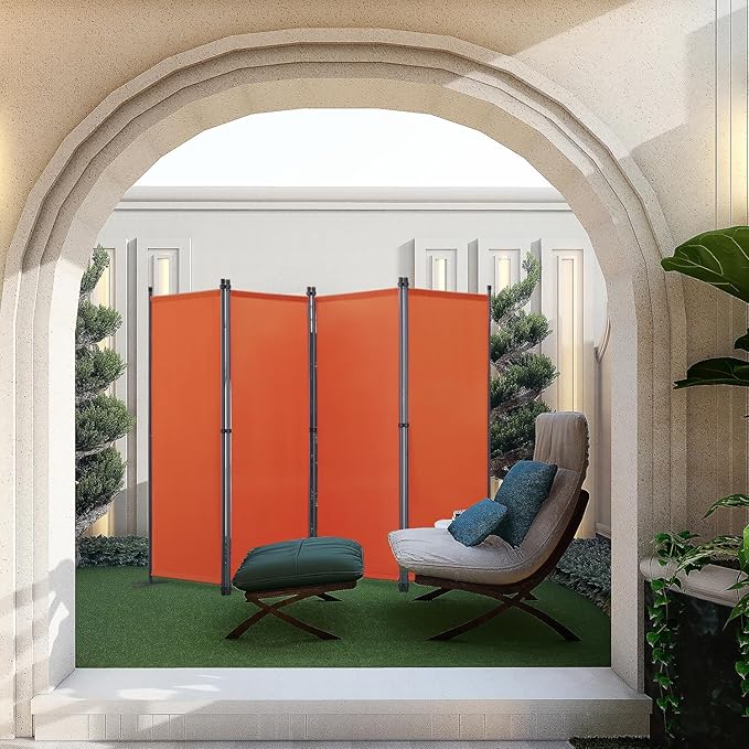 Angel Chamber Screen 4 Panels - Orange - Séparation de pièces et pare-vue