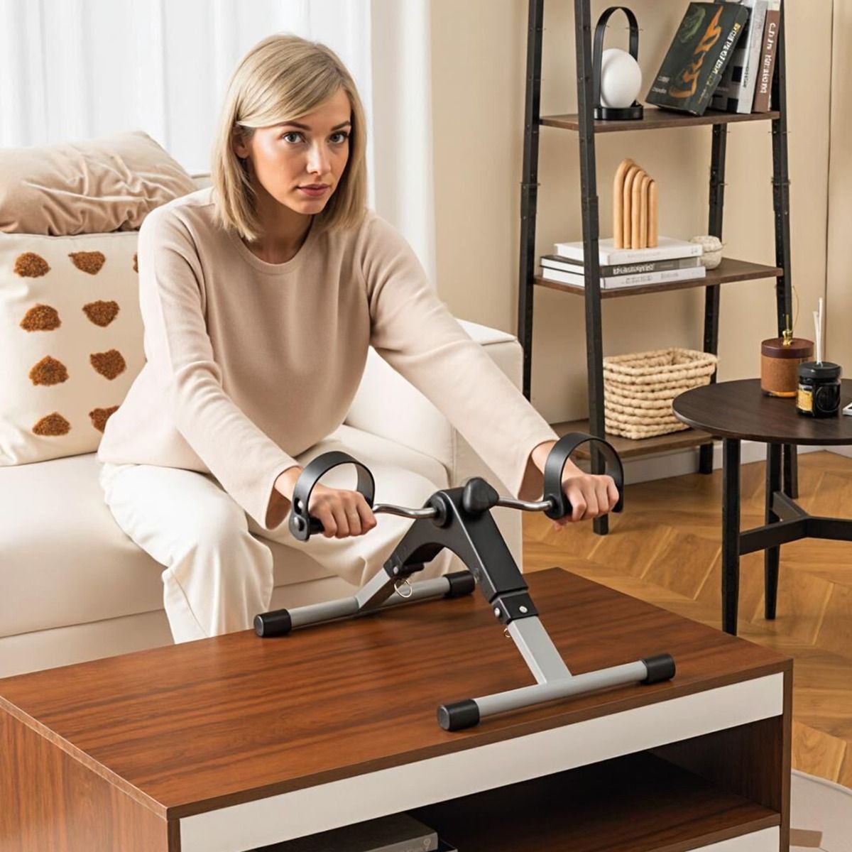 Mini-vélo d'appartement Coast - Vélo d'appartement pliable avec pédales - Résistance réglable - Noir