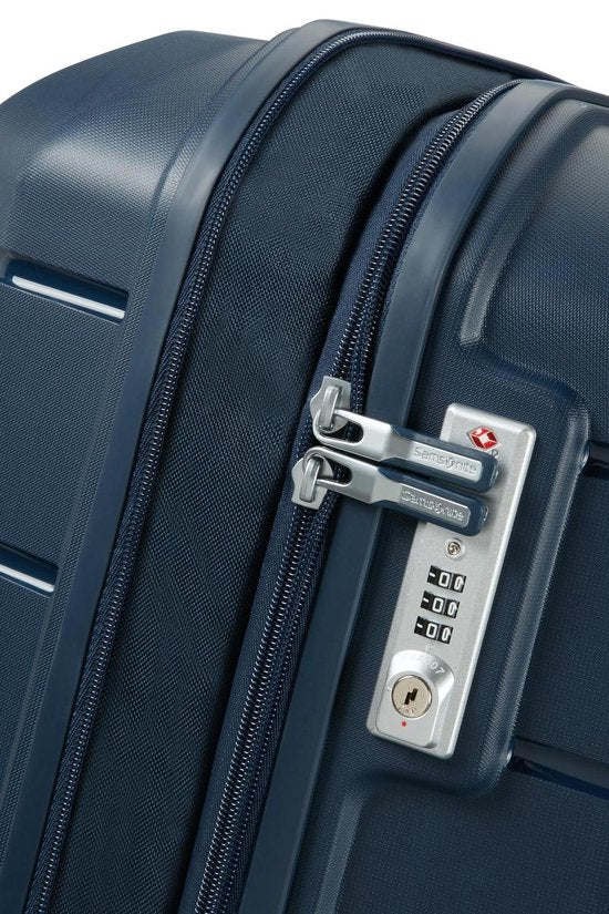 Samsonite Travel Suitcase - Flux Spinner 68/25 Expandable (Medium) Navy Blue