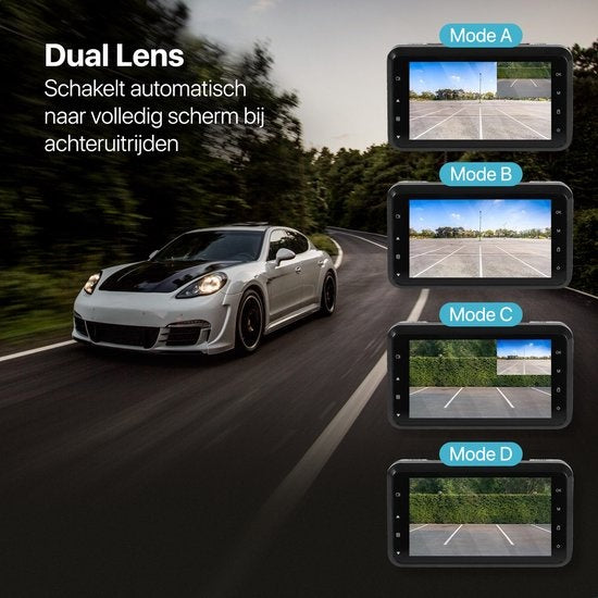 Qumax Dashcam pour voiture - Full HD - Mode parking avec capteur G intégré - Ecran IPS - Objectif grand angle 170° - Vision nocturne