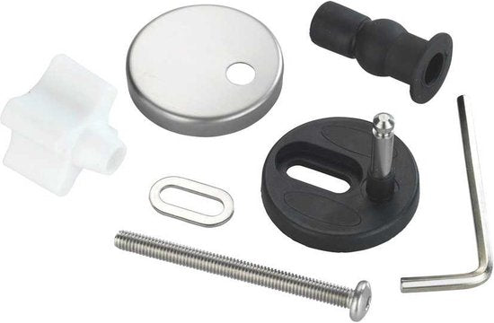 Kit de fixation pour siège de WC Wenko « Easy-close » en acier inoxydable, gris/noir