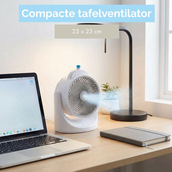 Mini ventilateur de table avec élément de refroidissement - Mini ventilateur réglable à 3 niveaux - Ventilateur USB avec lumière LED - Élément de refroidissement 240 ML - pour table bureau chambre à coucher