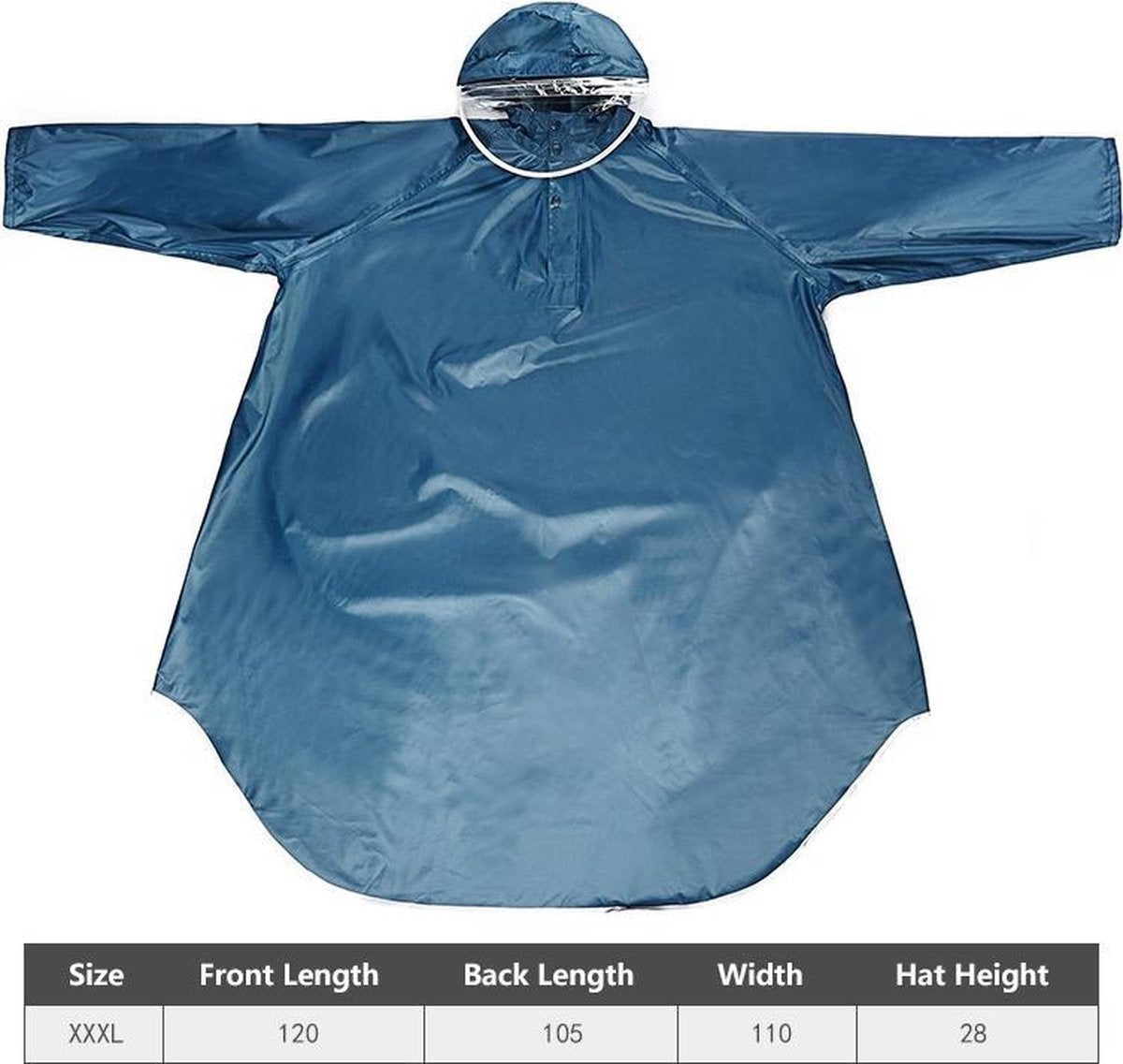Fuegobird - Poncho Pluie - Vélo Randonnée Moto - Poncho Extérieur - Poncho Qualité - Taille unique - Unisexe Cyan
