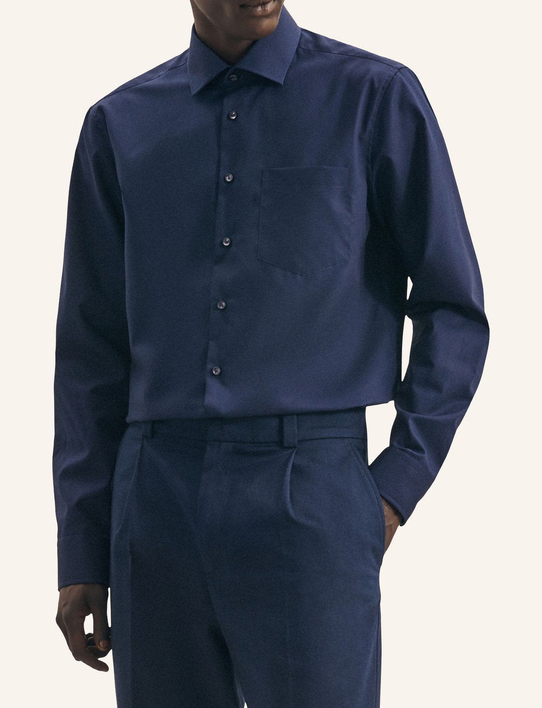Seidensticker - XS - Chemise de bureau - Patch Kent12 - Bleu foncé