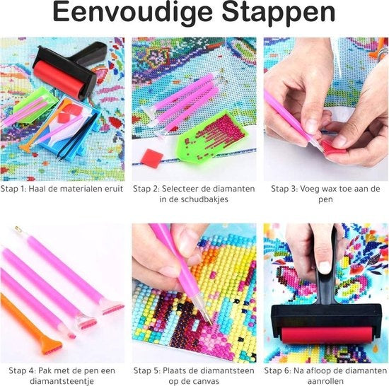 Rubye® Rouleau de peinture diamant - Peinture diamant adultes - Peinture diamant enfants - 10 cm