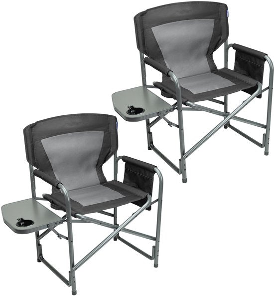 TRVLMORE Chaises de camping - Duo Pack - Pliable - Léger - Capacité de charge 120 kg - Noir