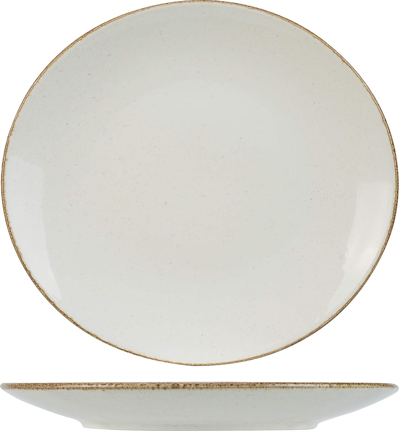 Set de 6 assiettes à dessert Cosy & Trendy - Granit ivoire - Ø22 cm - Ceramic Stengods