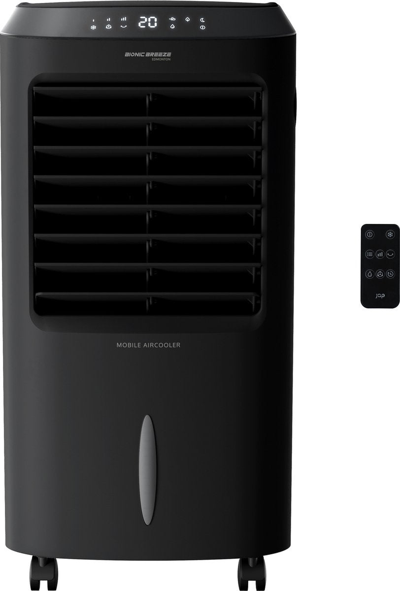 Refroidisseur d'air 3 en 1 - JAP Appliances Edmonton - Ventilateur, Ioniseur et Humidificateur - Avec télécommande et minuterie - Noir mat