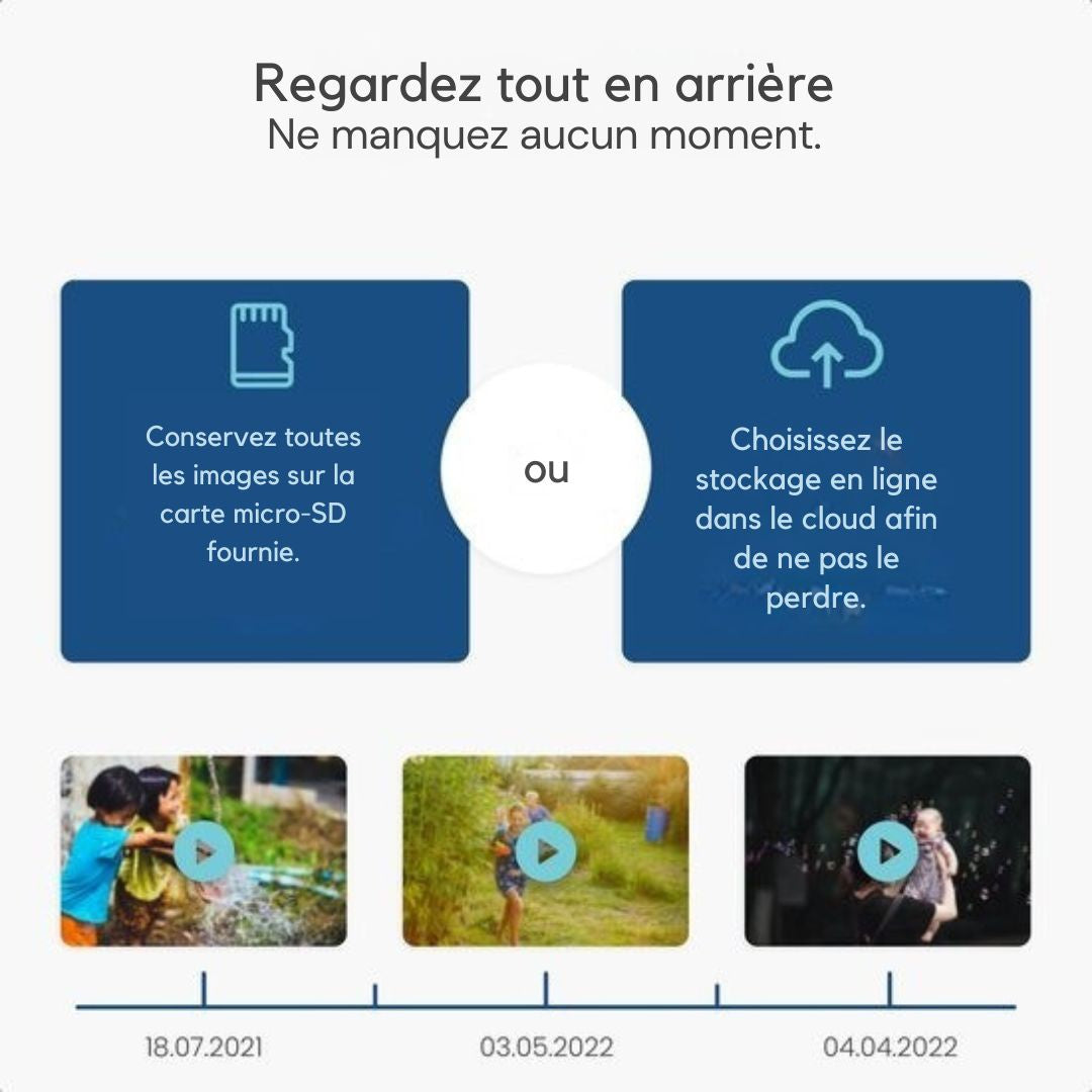 Caméra extérieure supérieure avec vision nocturne Gologi - sécurité - 3MP - Avec Wifi et App - Noir