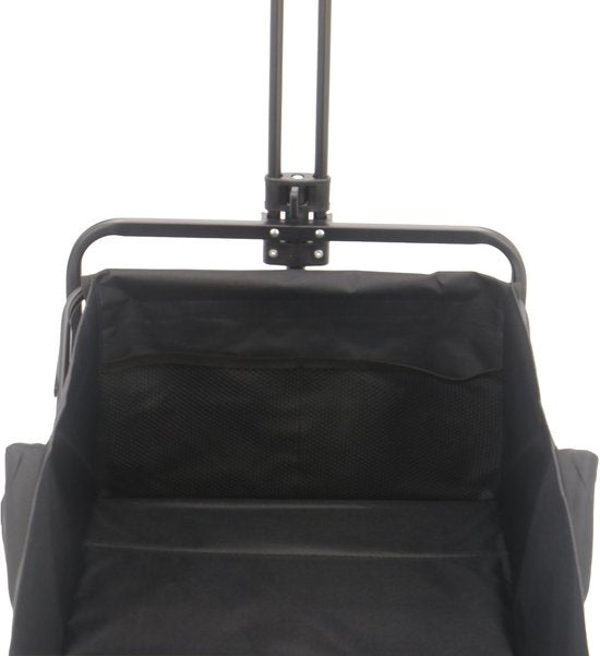 Chariot pliable AXI SB120 – Noir – Avec poignée de traction, freins et housse – Capacité de charge de 60 kg – Facile à transporter – Métal