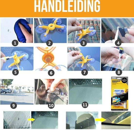 Kit de réparation de vitres d'auto | Réparer soi-même ses vitres d'auto | Réparer une fissure dans une vitre | Réparer une étoile dans une vitre | Avance de voiture