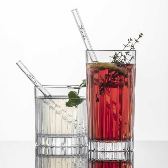 Schott Zwiesel – Paquet de 4 pailles en verre avec brosse de nettoyage : L : 15 cm / D : 9 mm