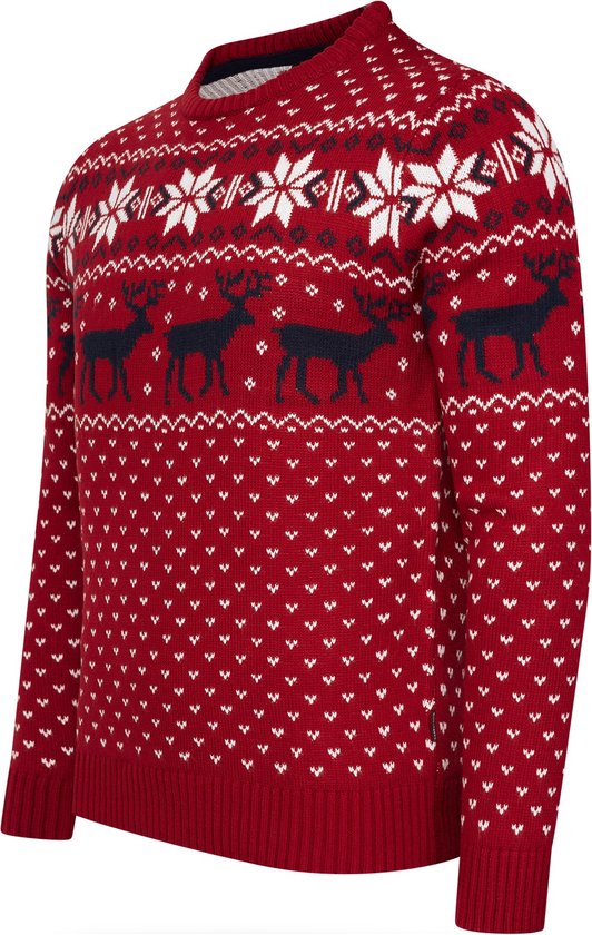 Cappuccino Italia - Pull norvégien pour homme - Rouge - Taille XXL
