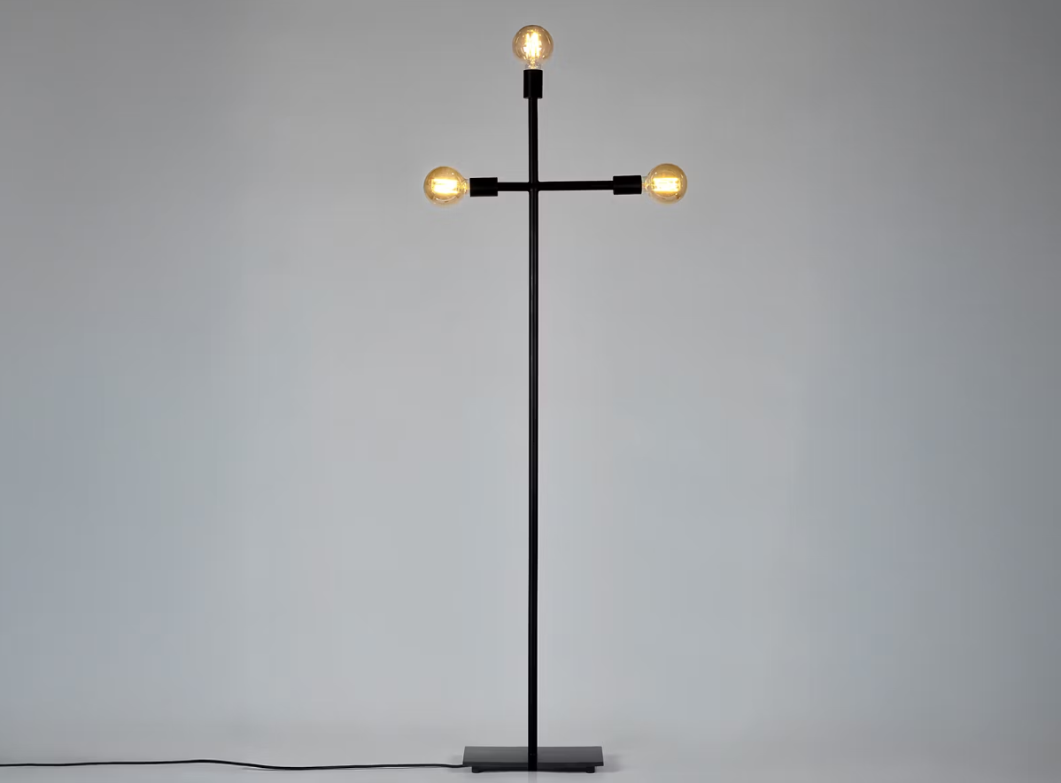 Lampadaire Serax - Design industriel - 161 x 50 x 16 cm - Noir