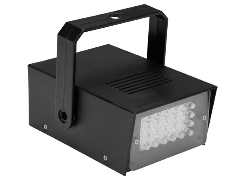 Mini stroboscope HQ-Power - 24 LED blanches - Fonctionnant sur piles - Noir