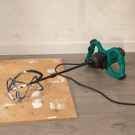 VONROC Mélangeur de peinture / ciment - 1800W - 2 vitesses - 3m de câble en caoutchouc - Agitateur inclus 140x600MM