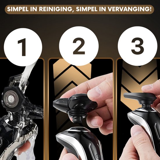 Rasoir électrique 5-en-1 pour hommes avec tondeuse S1110 - Wet & Dry - Tondeuse à barbe - Tondeuse - Tondeuse à nez - 5 accessoires - Rasoir électrique - Étanche