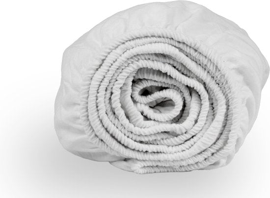 Drap-housse DoubleDry en flanelle 100 % coton doux - Double 180 x 200 cm - Élastique sur tout le pourtour - Blanc