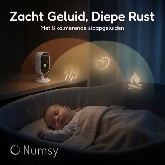 Numsy One Baby Monitor avec caméra - écran 2.8 - vision nocturne - VOX/ECO - fonction Talk-back