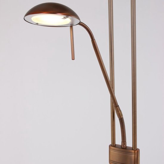 Steinhauer Olet - Classic LED Dimmable Floor Lamp | Floor Standing Lamp with Dimmer with Reading Lamp - 1 light - H 1800 mm - Bronze - Living room | Bedroom