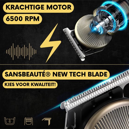 Tondeuse barbe homme 6-en-1 - Tondeuse pour barbe et corps - 6 accessoires inclus - Tondeuse corps homme - Tondeuse corps homme - Tondeuses - 0.5-15MM - Nez et oreilles - Multitrimmer - Hair Trimmer - Trim Device Beard Machine - Multigroomer