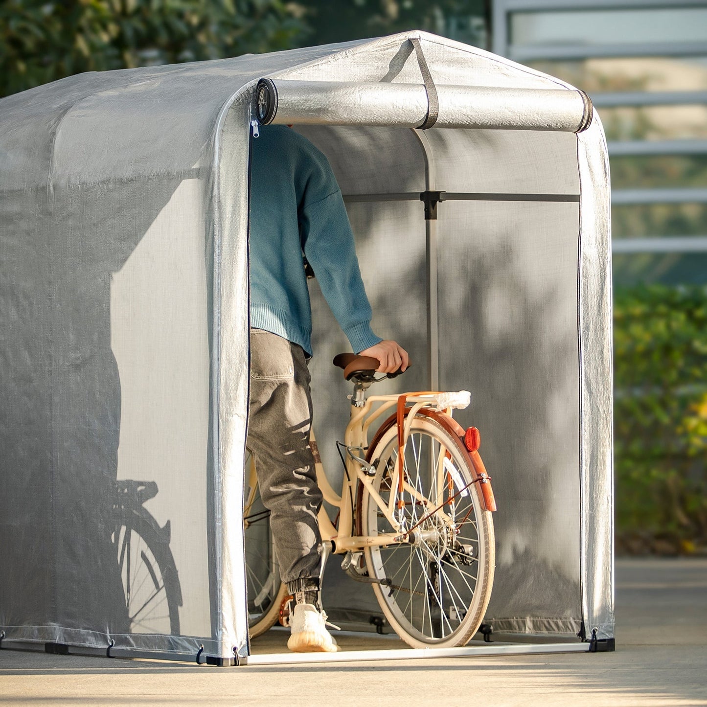 SoBuy Garage à vélos - 120 x 176 x 163 cm - Résistant aux intempéries