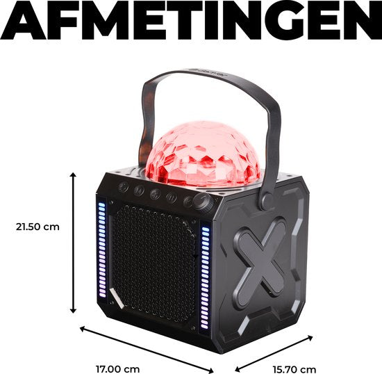 Denver Karaoke Set Children & Adults - Disco Lights - Bluetooth - Incl. Microphone - Speaker Party Box - Party Box - BTM618