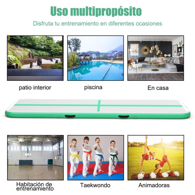 Coast Gymmat avec compresseur - Intérieur et extérieur - 450 x 100 x 15 cm - Vert