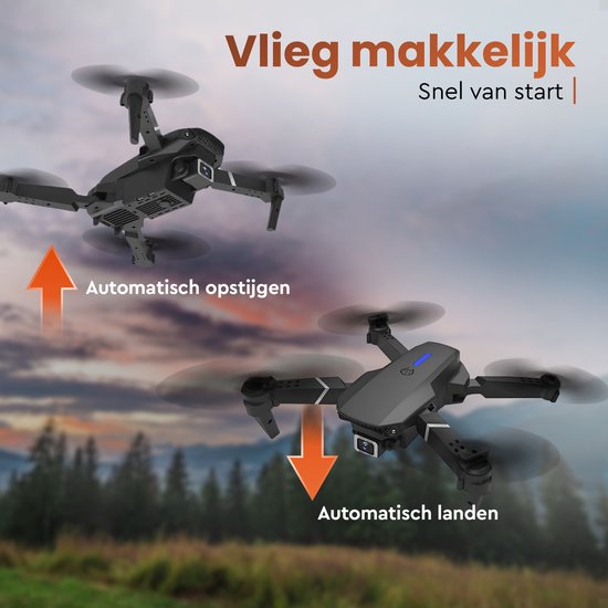 PuroTech Quad Drone 4K Camera - Sac de transport inclus - 3 batteries - 36 minutes de vol - Aucune licence de vol requise - Mini Drone - Adultes / Enfants - Intérieur et extérieur