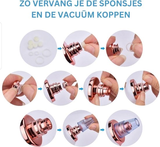 DAKANNA® - Élimination des points noirs - Élimination des points noirs - Élimination des points noirs - Soins du visage - Électrique - Acné - Aspirateur - Soins de la peau - Jeu d'outils multiples