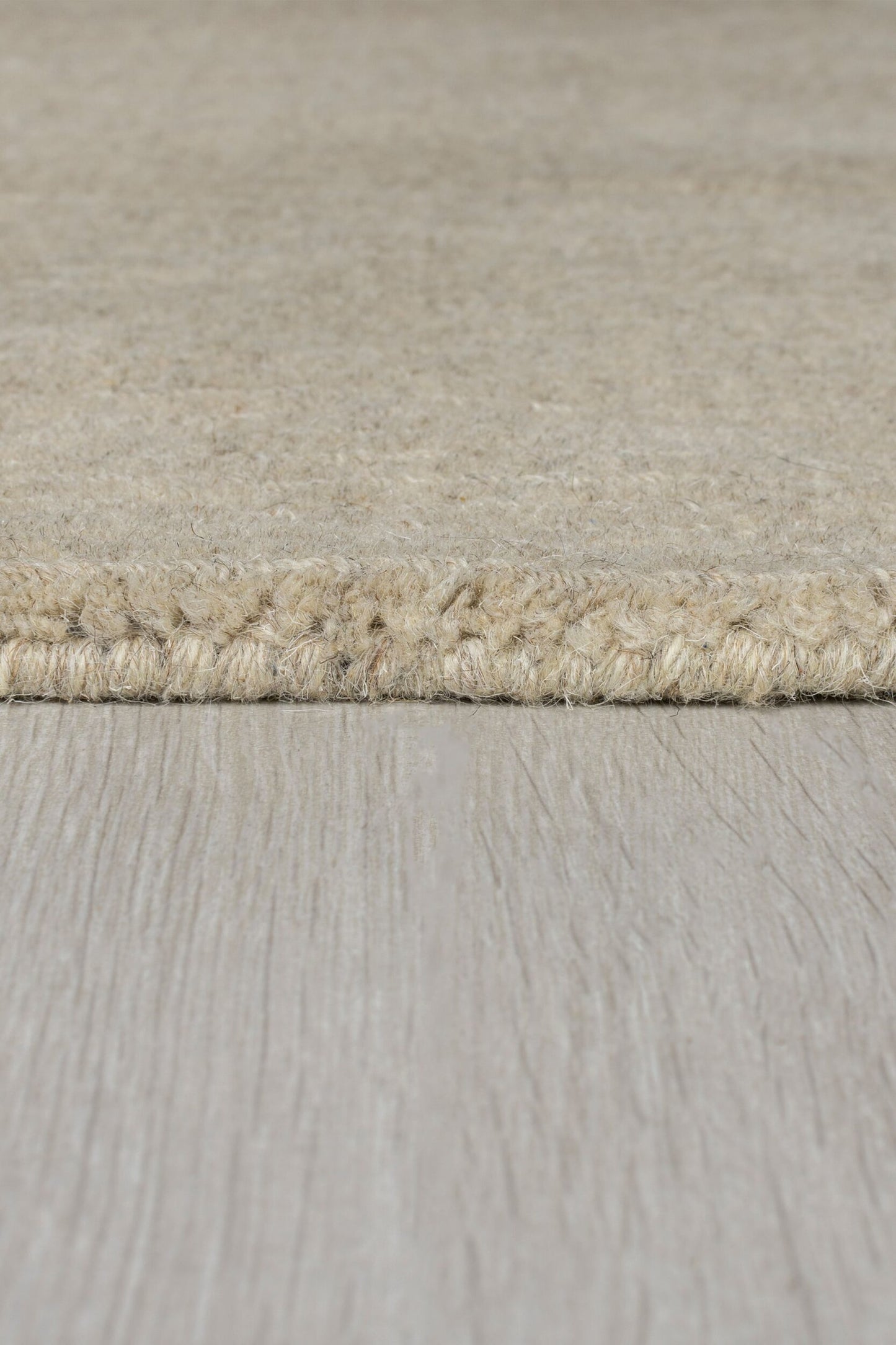 Tapis Flair Rugs TEXTURED WOOL BORDER - Ivory 160x230 cm 100% Laine
