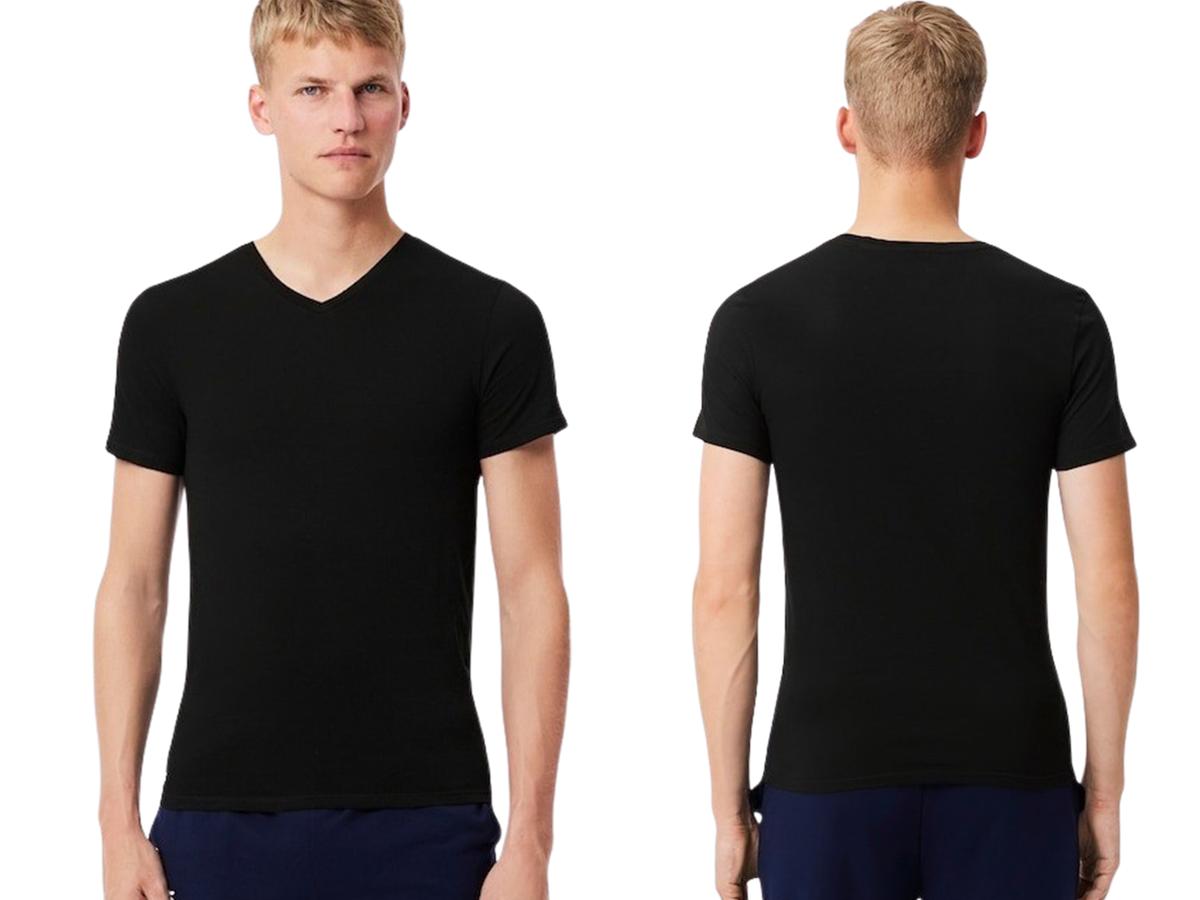 T-shirt Lacoste Basic - Lot de 3 - taille XXL - Blanc/Argent-Noir chinois