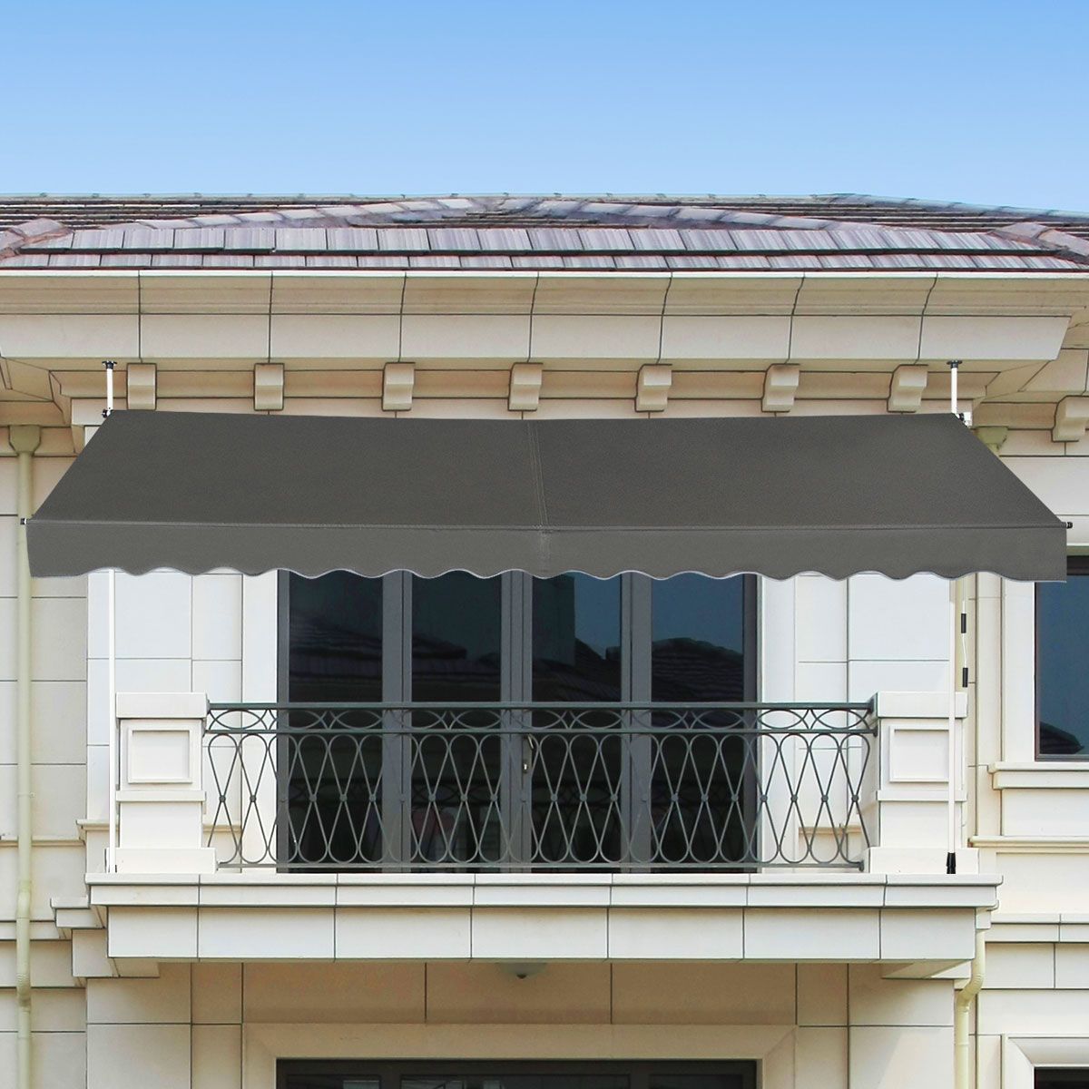 Coast Canopy Telescopic - 350 x 125 x 200 - 300 cm - Gris
