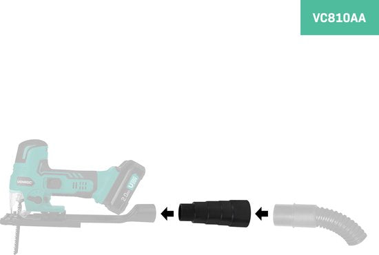 VONROC Adaptateur de vide / Adaptateur universel pour orifices d'extraction de 26-40mm - Pour outils électriques - 3 pièces