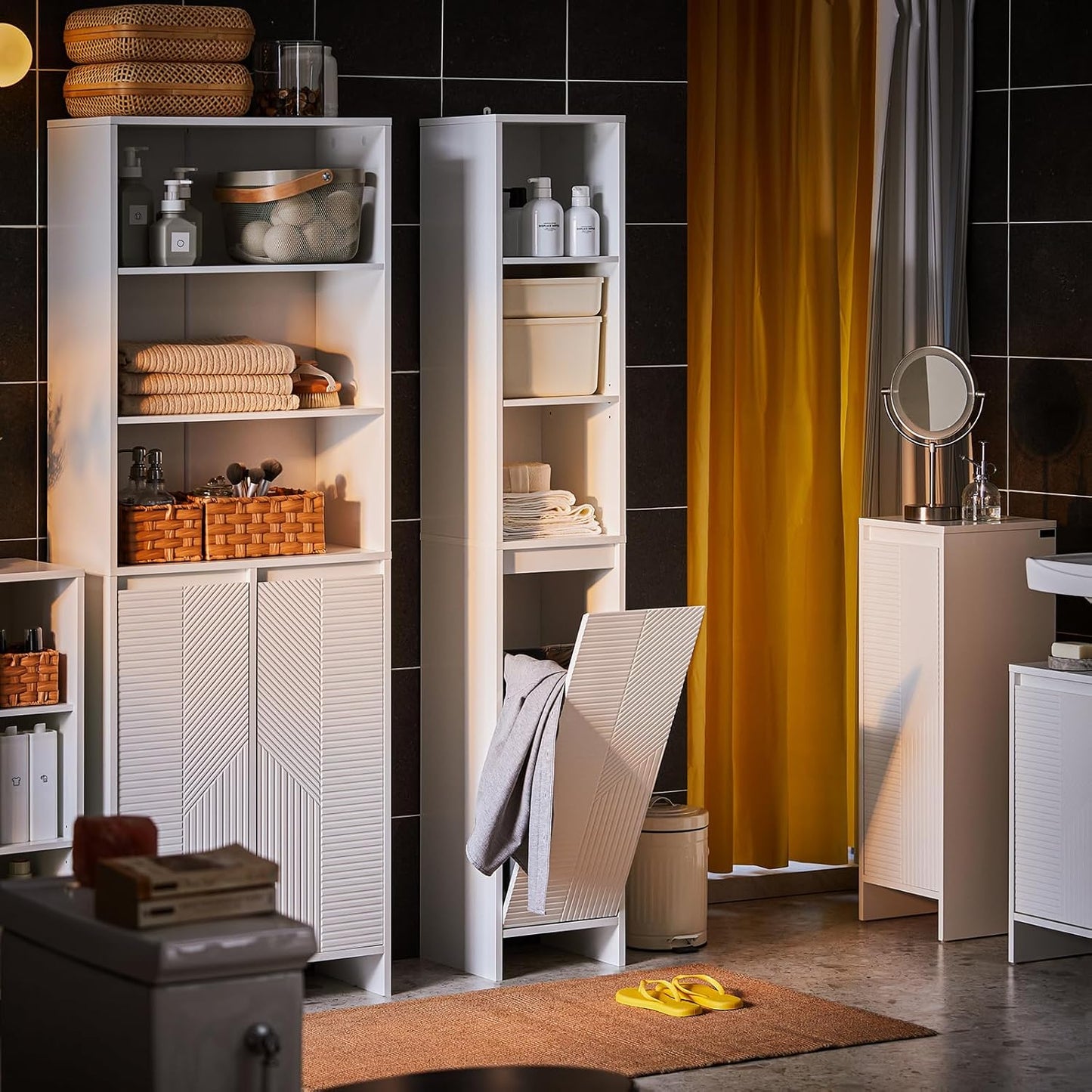 SoBuy Armoire - BZR158-W - MDF - Max. 21kg. - 30x30x170cm - Blanc