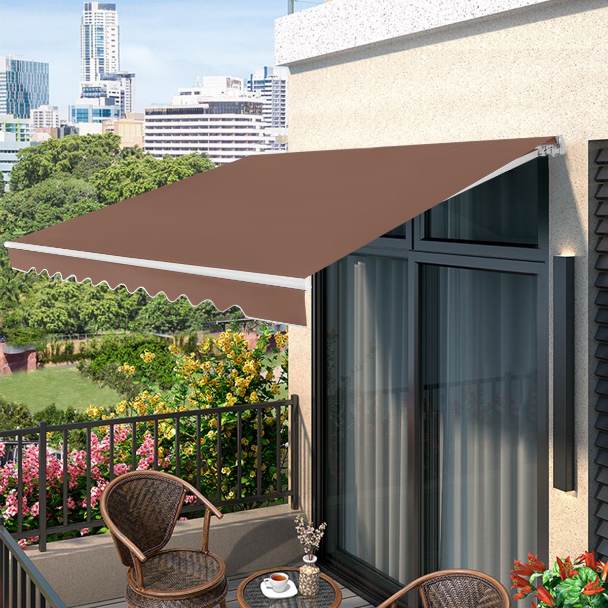 Store extensible Coast Sunshade 245 x 200 cm Marron
