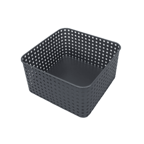 Panier de rangement Allibert Arty en métal 21 x 9 x 21 cm – Gris