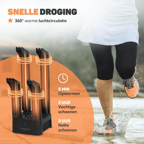 Vulpes Goods® Tech - Sèche-chaussures et rafraîchisseur de chaussures avec minuterie - 4-en-1 - Sèche-gants - Dispositif de séchage - Fonction de séchage - 10x diffuseurs de parfum inclus - PRO MAX