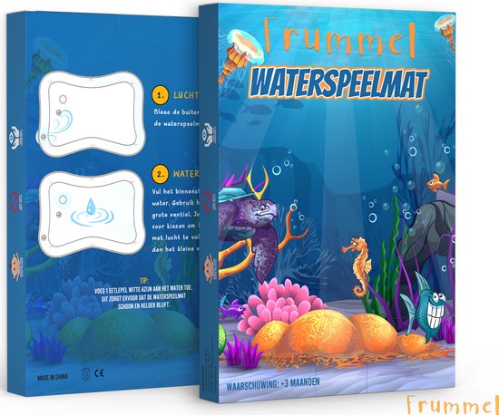 Frummel Water Playmat Baby - Matelas d'eau - Matelas de jeu - Gonflable - Jouets d'eau pour bébé - Cadeau de maternité - Bébé Requin