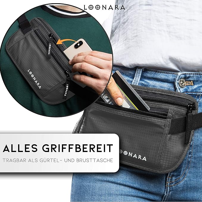 loonara Travel Hip bag grey 2pcs.