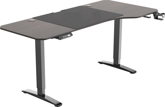 VDD Gaming - Bureau - Hauteur réglable électrique - Bureau assis-debout - Bureau de jeu - Table d'ordinateur - Bureau de jeu - Bureaux de jeu - 160 x 75 cm