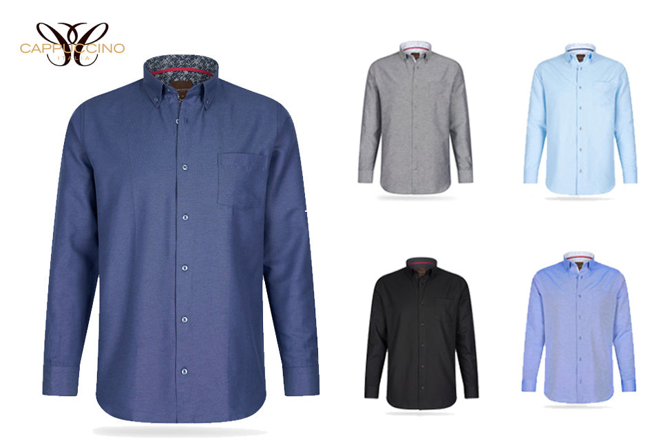 Chemise Cappucino - Manches longues - Marine - Taille XL