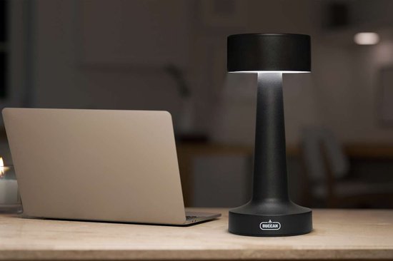 Buccan - Lampe à poser Dumbbell - Noir - 3 modes d'éclairage et panneau tactile
