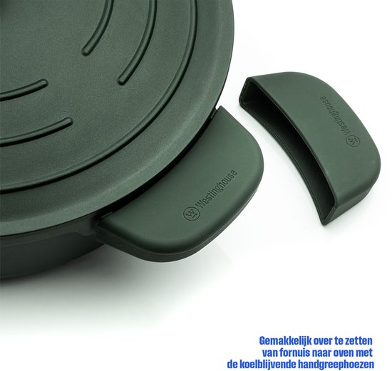 Casserole Westinghouse Performance – Ø 24 cm – Casserole à induction – Avec couvercle – Verte
