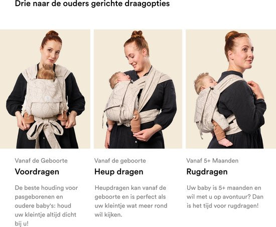 Porte-bébé Stokke Limas, Leopard Lilac - Version 2023 (OCS) - Porte-bébé pour nouveau-nés avec demi-boucle - Trois positions de portage - Sûr dès la naissance, jusqu'à 15 kg